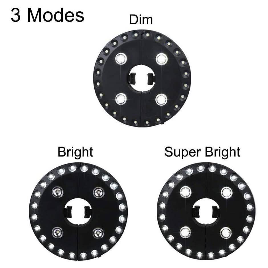 Patio Umbrella Light 3 Brightness Modes Cordless 28 LED Lights Outdoor Lighting - DailySale