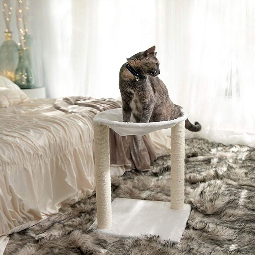 Paws & Pals 3-in-1 Cat Scratching Post with Hammock and Toy Pet Supplies - DailySale
