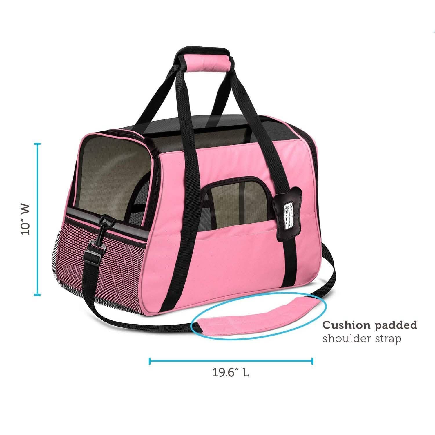 Paws & Pals Airline Approved Soft Sided Pet Carrier Pet Supplies - DailySale