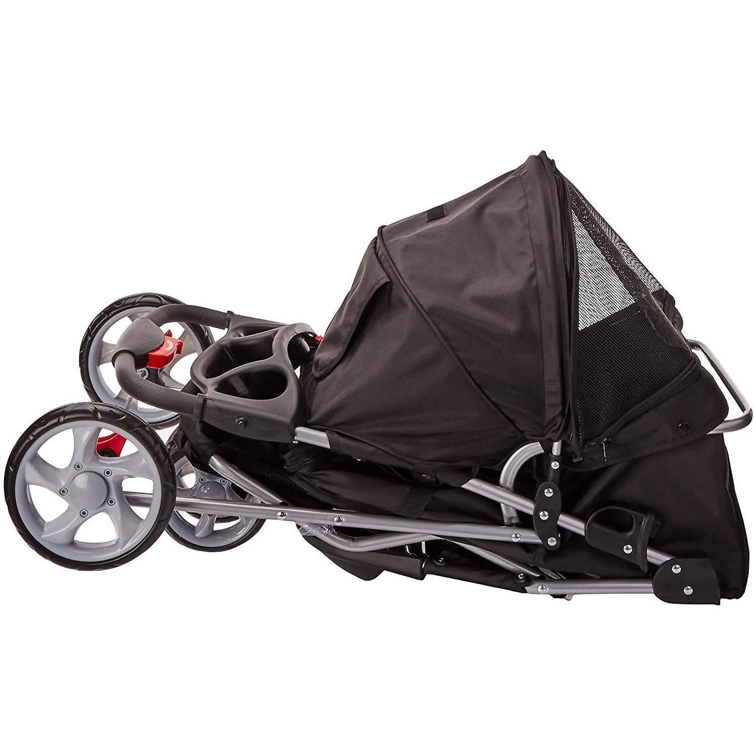 Paws & Pals Dog and Cat Folding Stroller Pet Supplies - DailySale