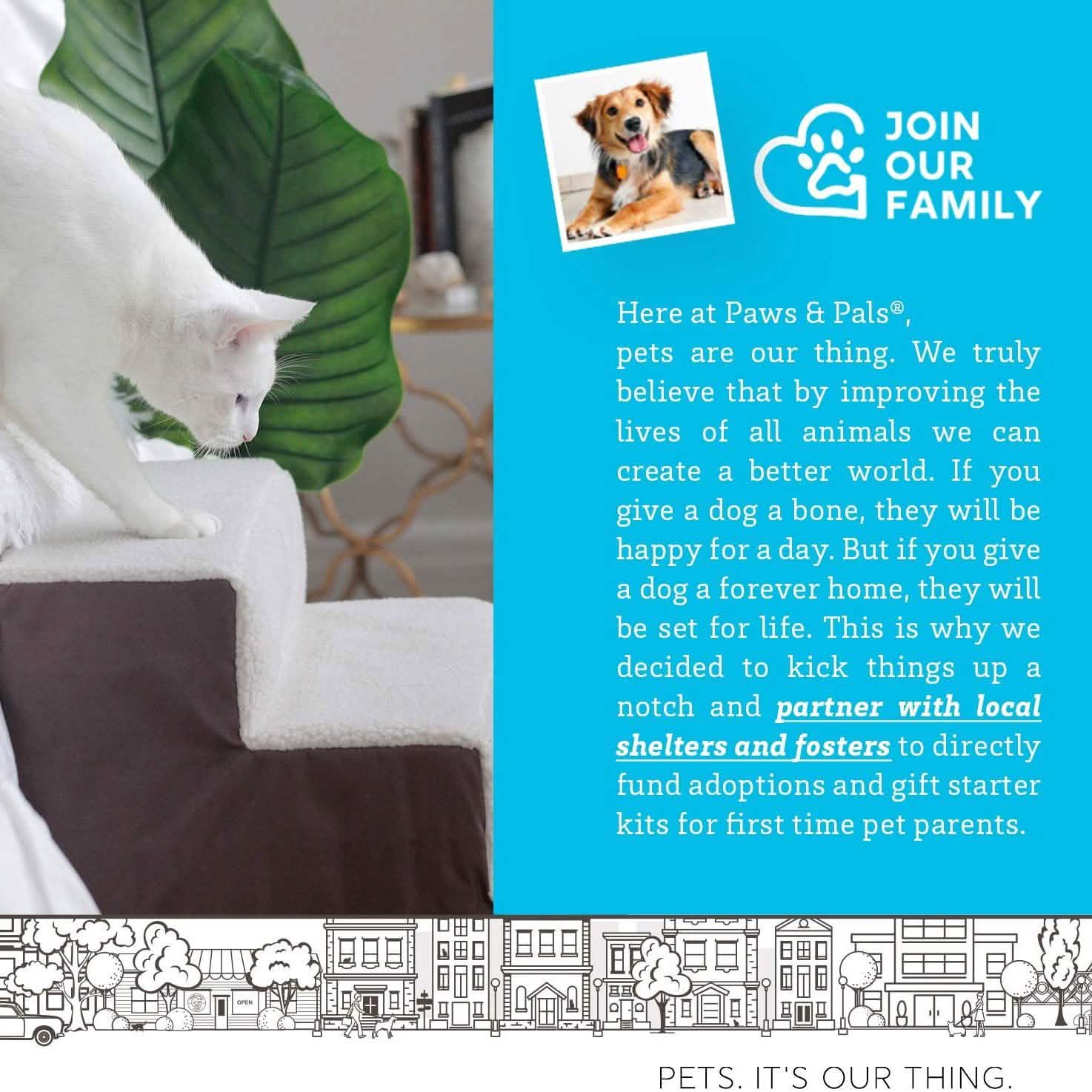 Paws & Pals Padded Pet Stairs Pet Supplies - DailySale