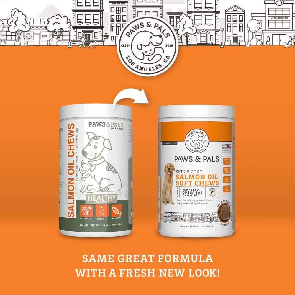 Paws & Pals Wild Alaskan Salmon Fish Oil Omega 3 and 6 for Dogs and Cats Pet Supplies - DailySale