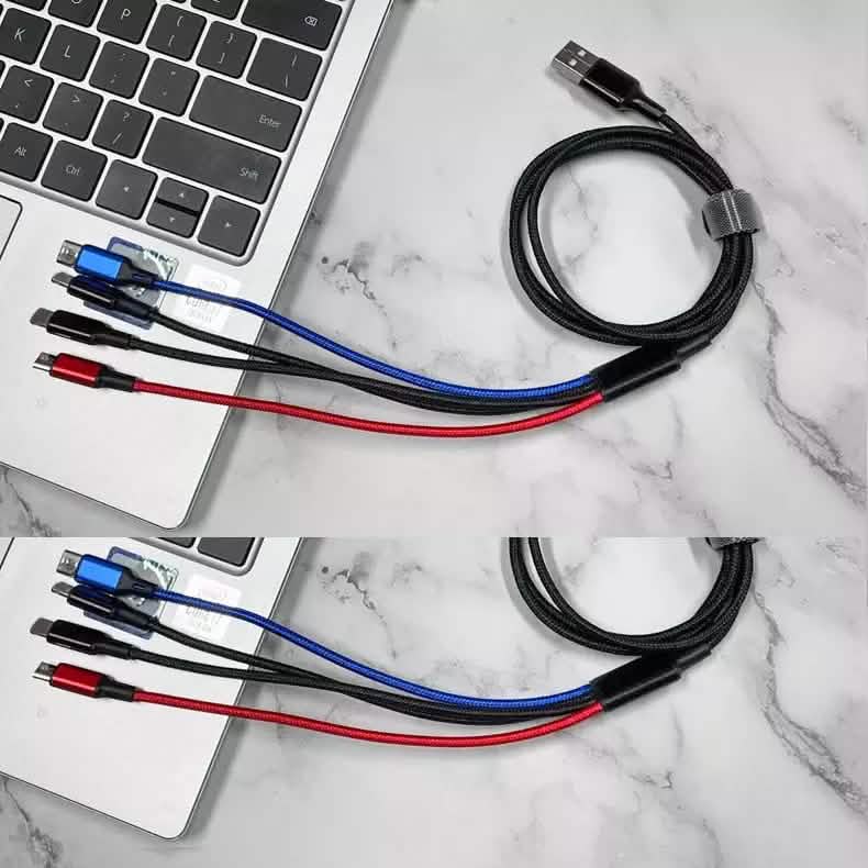 PBG 4-in-1 Cable 3A Nylon Braided Mobile Accessories - DailySale