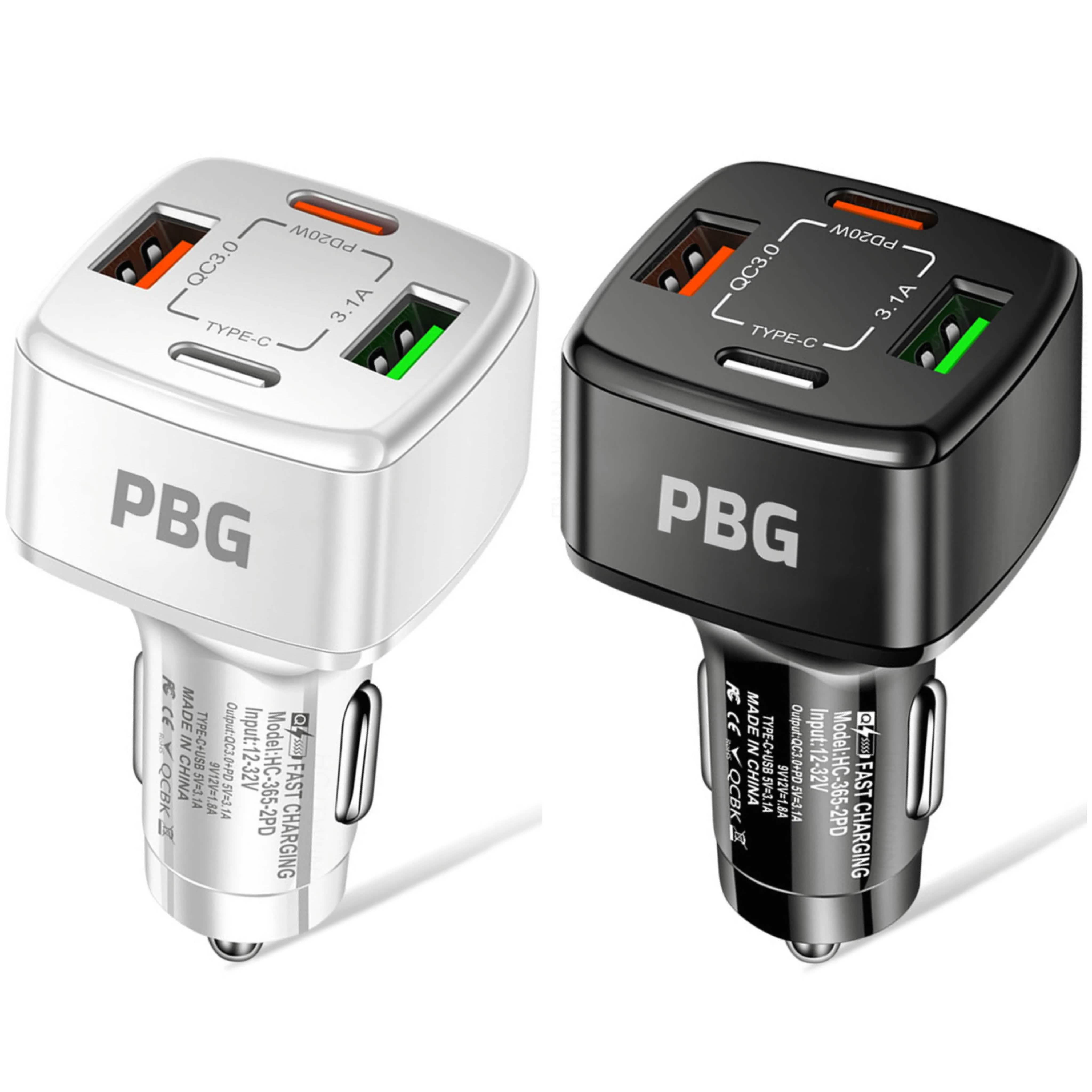 PBG 4 Port Car Charger 2 PD Ports and 2 USB Ports Automotive - DailySale