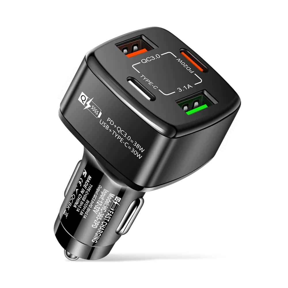 PBG 4 Port Car Charger 2 PD Ports and 2 USB Ports Automotive - DailySale