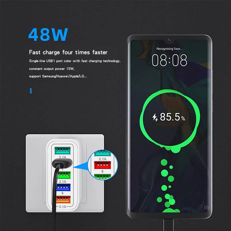 PBG 5 Port Wall Charger Mobile Accessories - DailySale