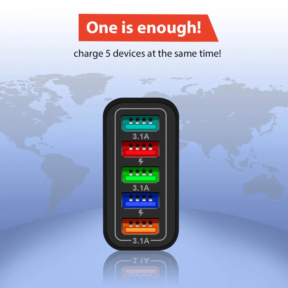 PBG 5 Port Wall Charger Mobile Accessories - DailySale