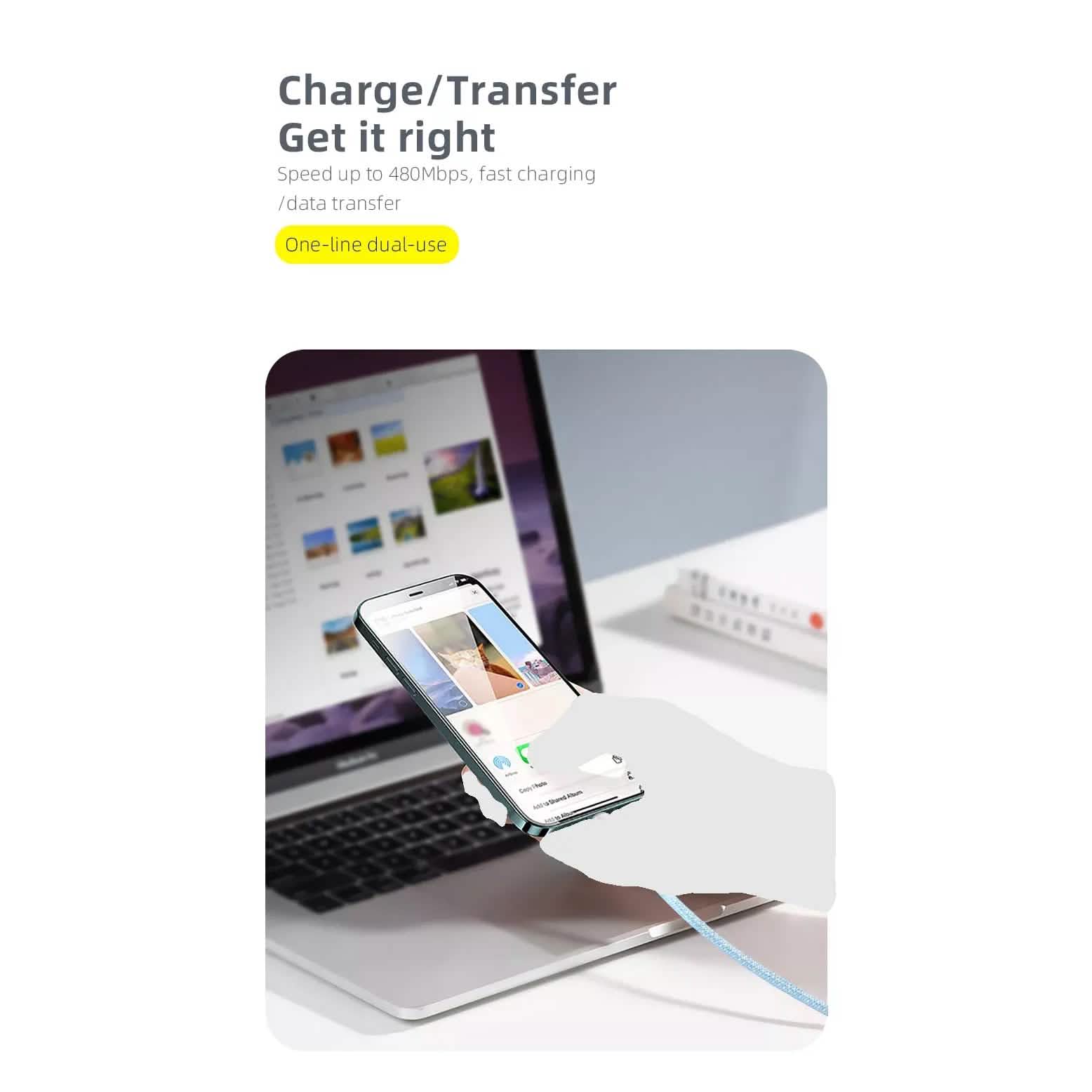 PBG Macaron USB-C TO C Cable's 3 (PD Type C to 8 Pin) Mobile Accessories - DailySale