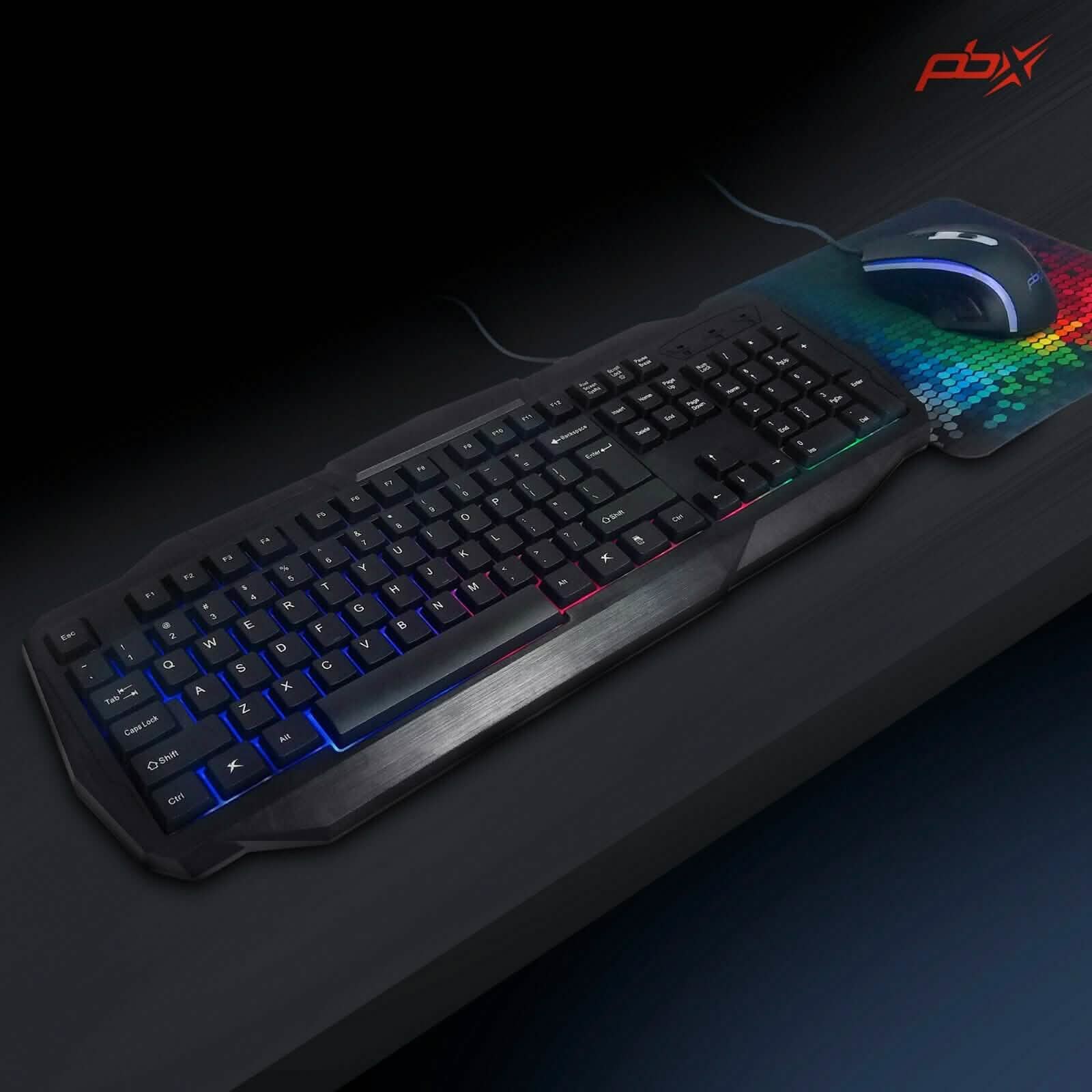 PBX Backlit Pro Gaming Keyboard - Full-Sized & Ergonomic with LED RGB Backlight Computer Accessories - DailySale