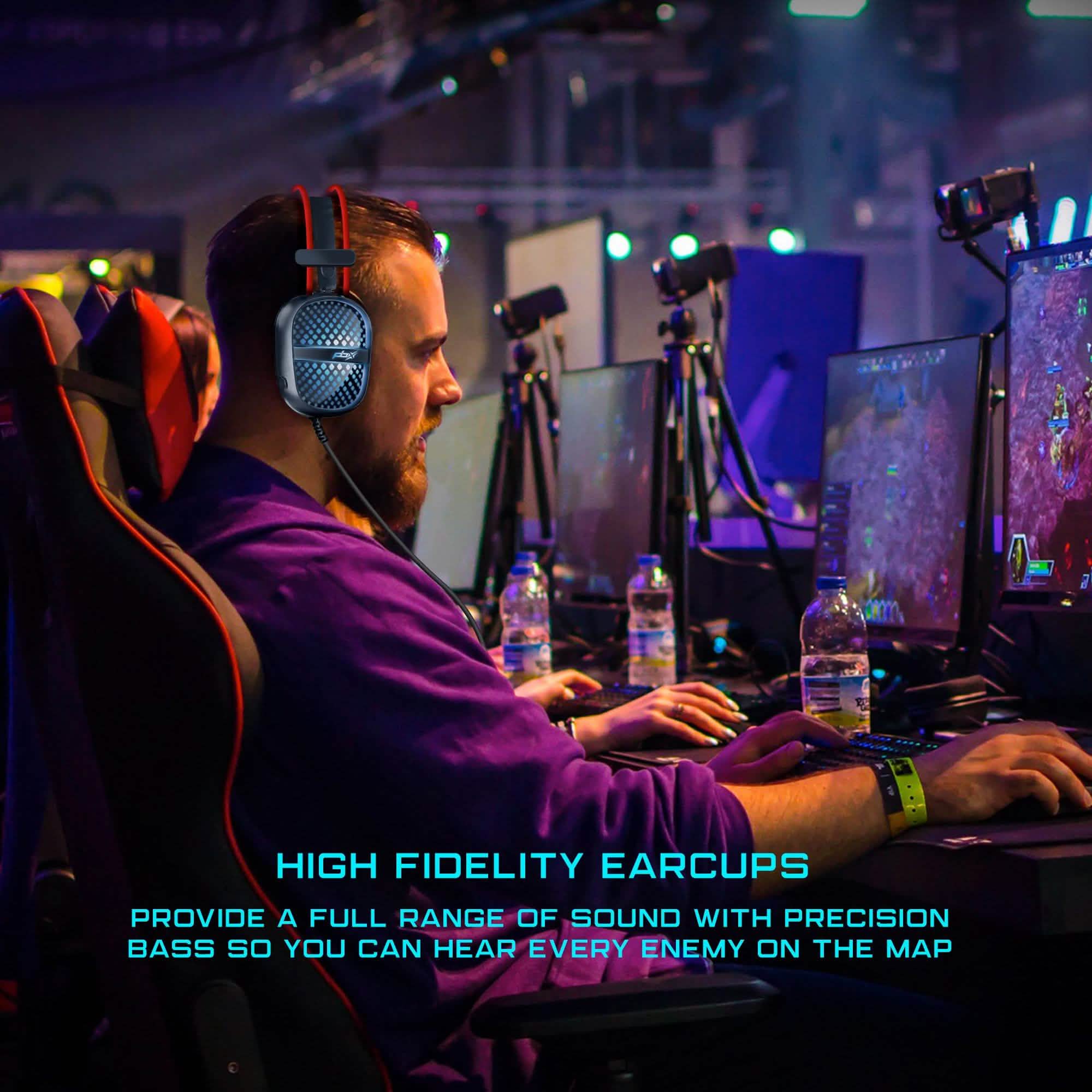 PBX Pulse 7 Elite Comfort Gaming Headset | Over-Ear LED Headphones with Mic Headphones & Audio - DailySale