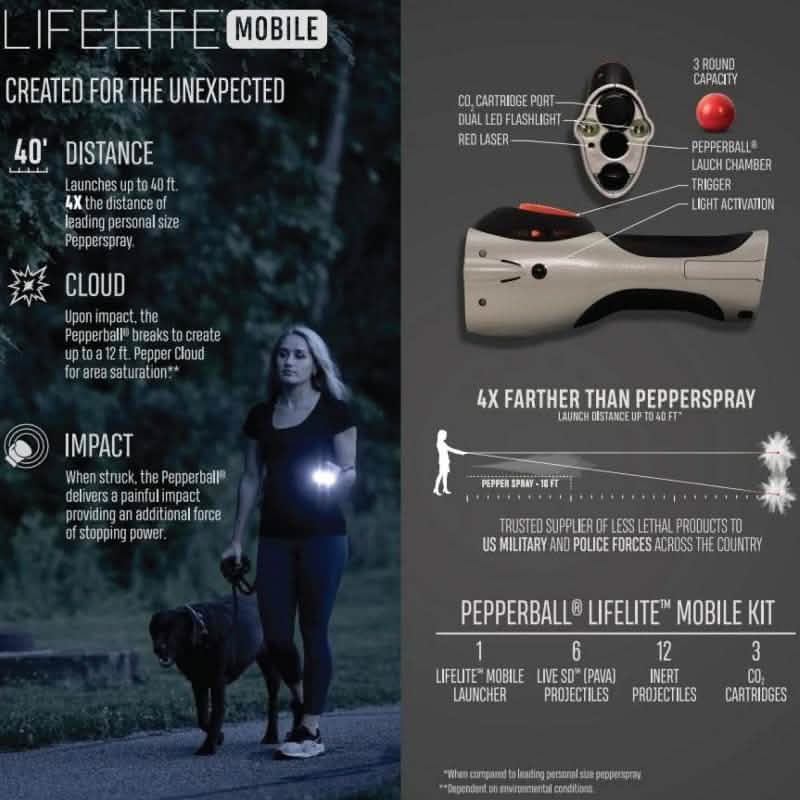 PepperBall Lifelite Mobile Defense Launcher Tactical - DailySale