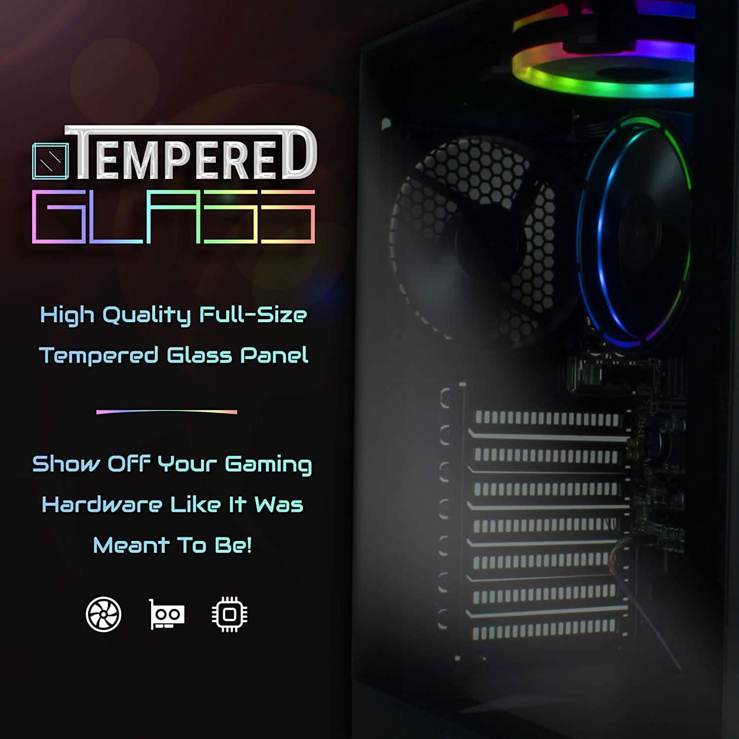 Periphio Centaur Prebuilt RGB Gaming Computer 16GB DDR4 RAM 500GB NVMe M.2 SSD + 1TB HDD Desktops - DailySale