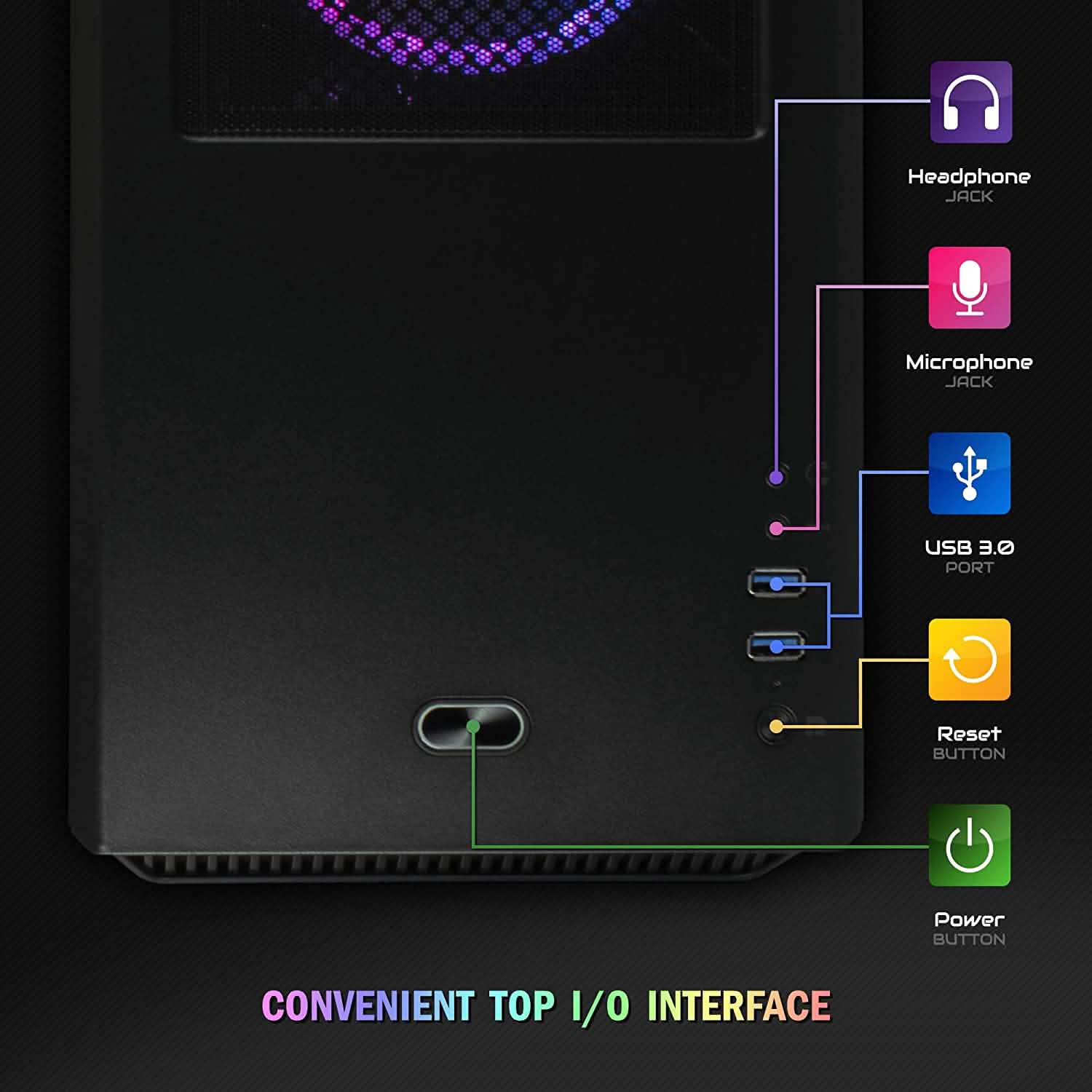 Periphio Centaur Prebuilt RGB Gaming Computer 16GB DDR4 RAM 500GB NVMe M.2 SSD + 1TB HDD Desktops - DailySale