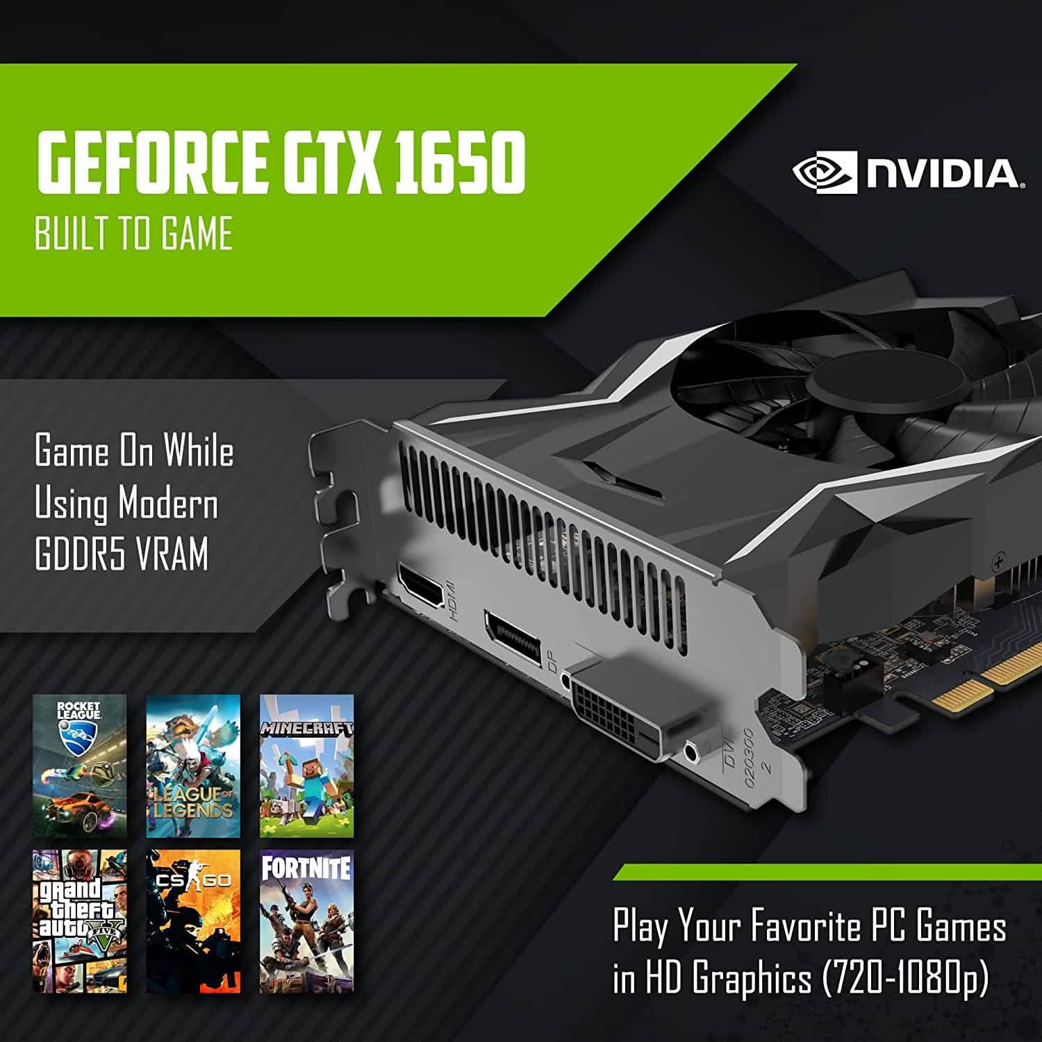 Periphio Ember Gaming Computer 8GB RAM, 120GB SSD + 1TB 7200 RPM HDD Desktops - DailySale