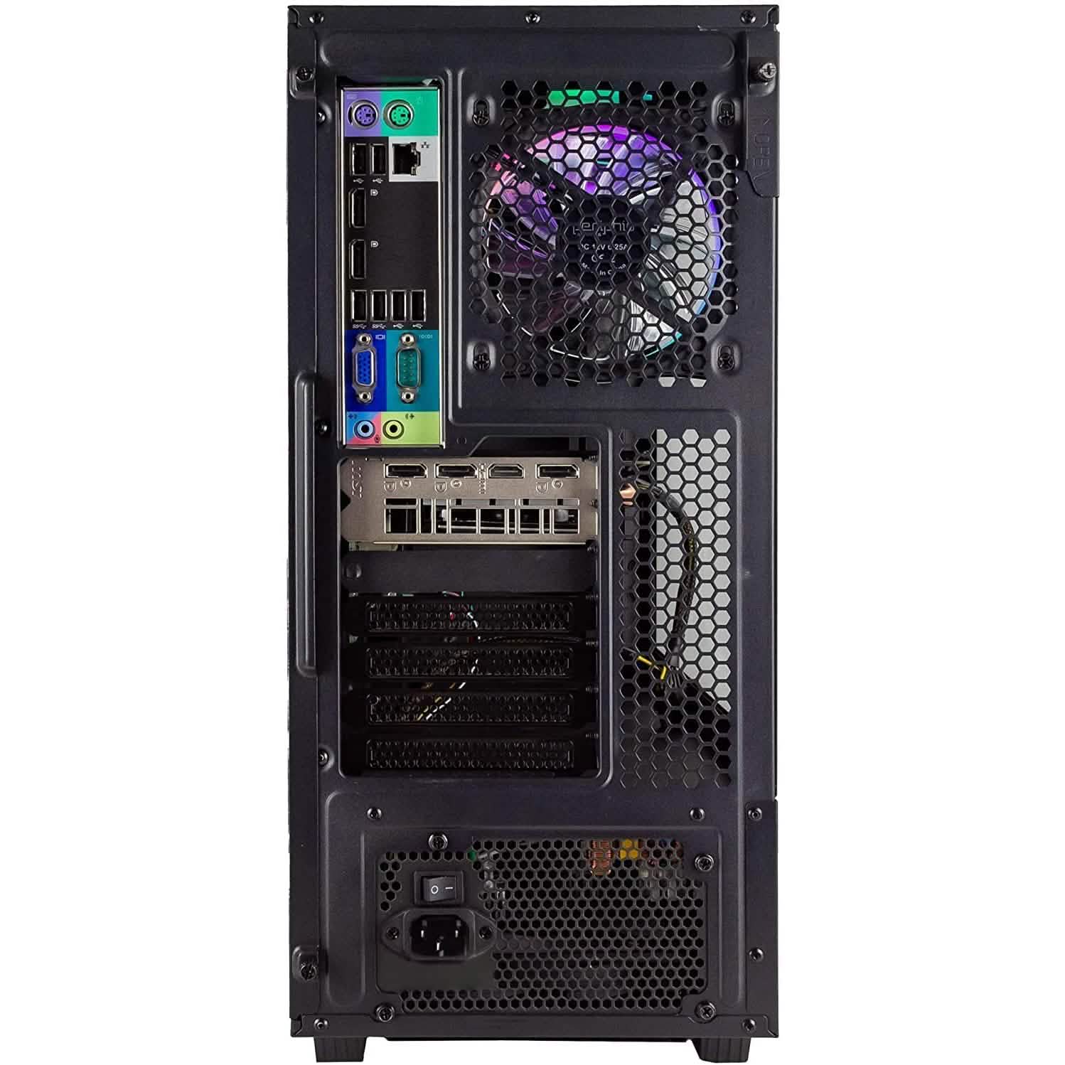 Periphio Ghoul Prebuilt Gaming PC Computer Tower 16GB RAM 120GB SSD + 500GB HDD Desktops - DailySale