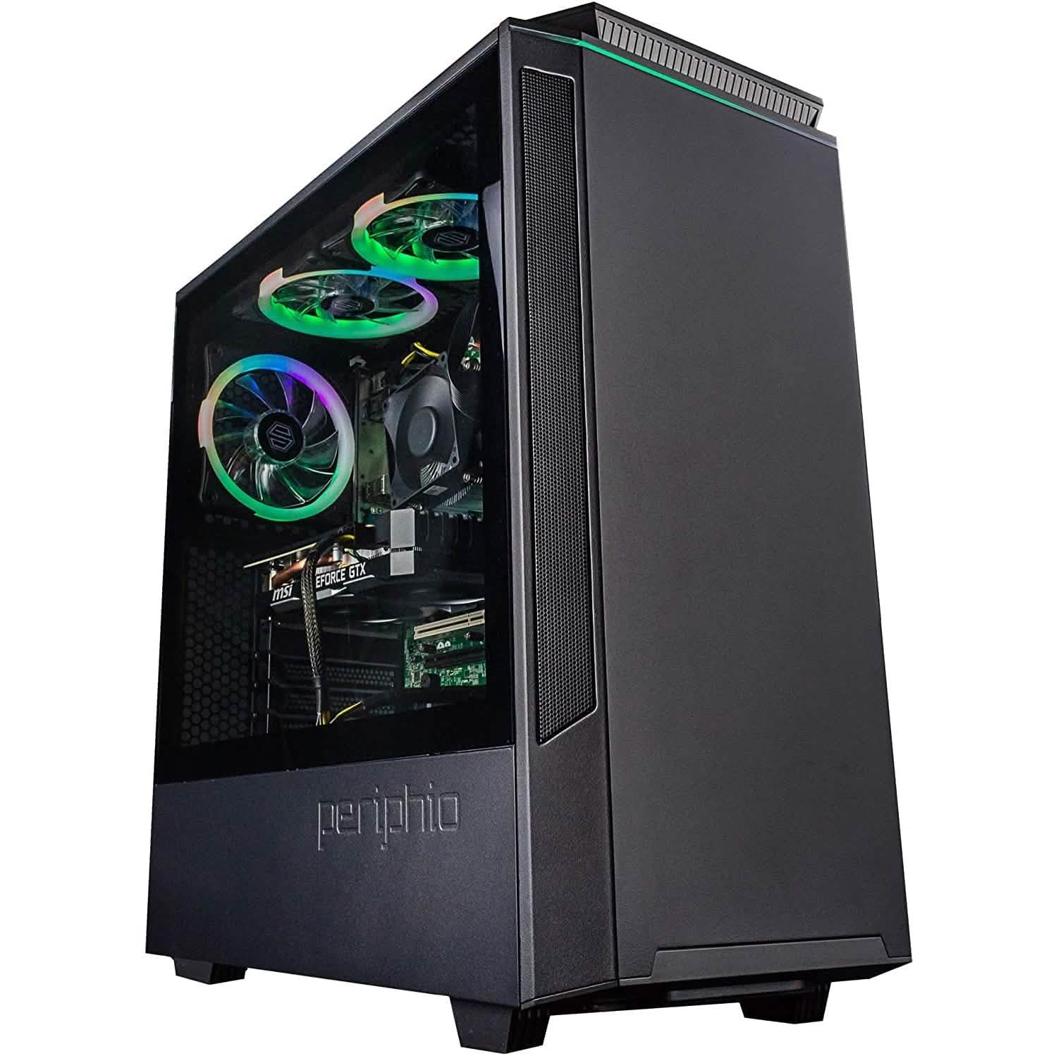 Periphio Ghoul Prebuilt Gaming PC Computer Tower 16GB RAM 120GB SSD + 500GB HDD Desktops - DailySale