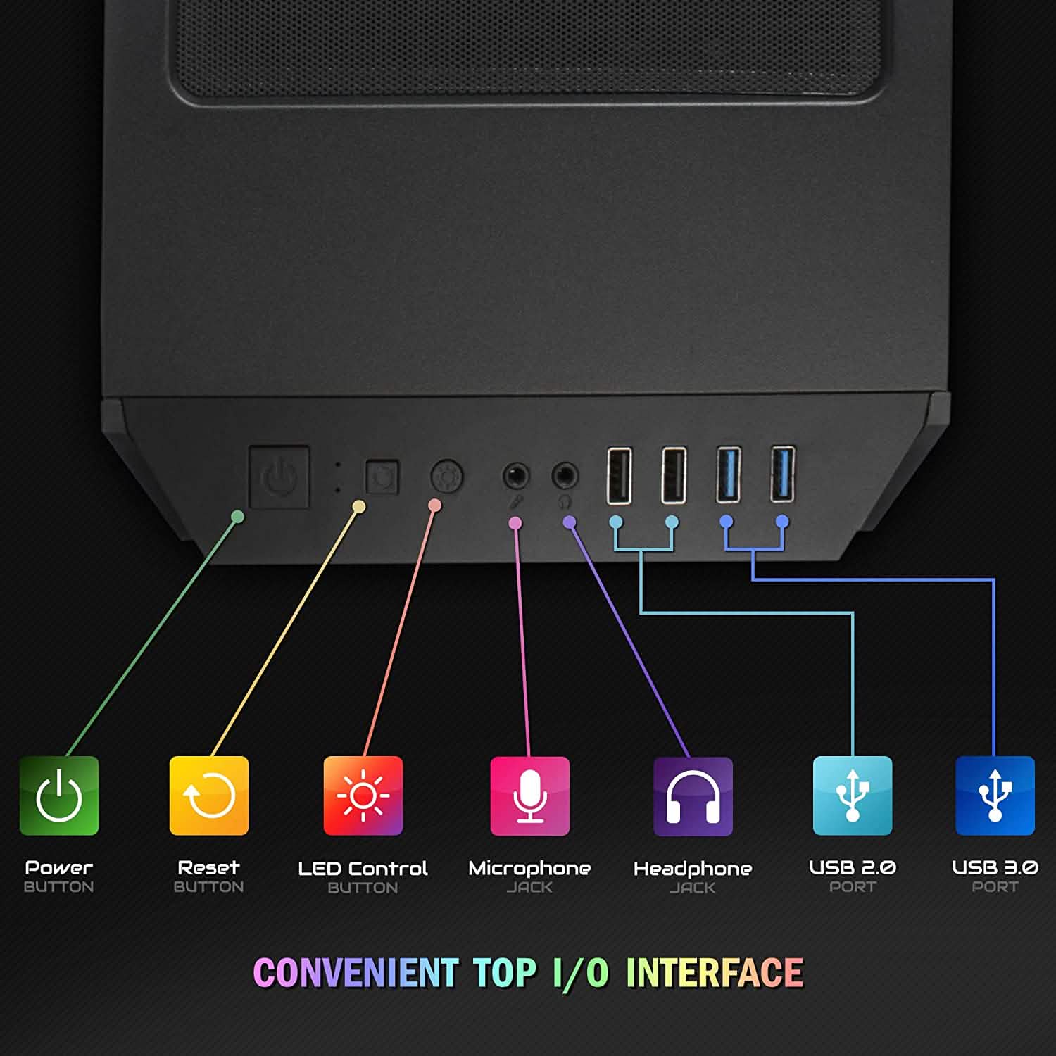 Periphio Phantom RGB Gaming Computer Desktops - DailySale