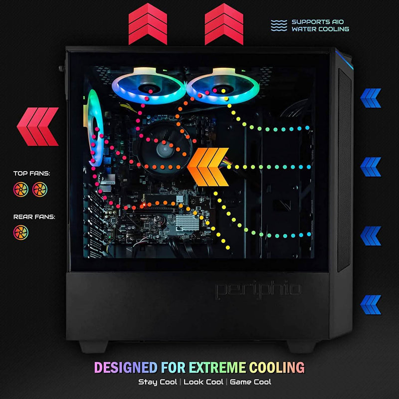 Periphio Reaper Gaming PC Computer 16GB RAM 500GB SSD Desktops - DailySale