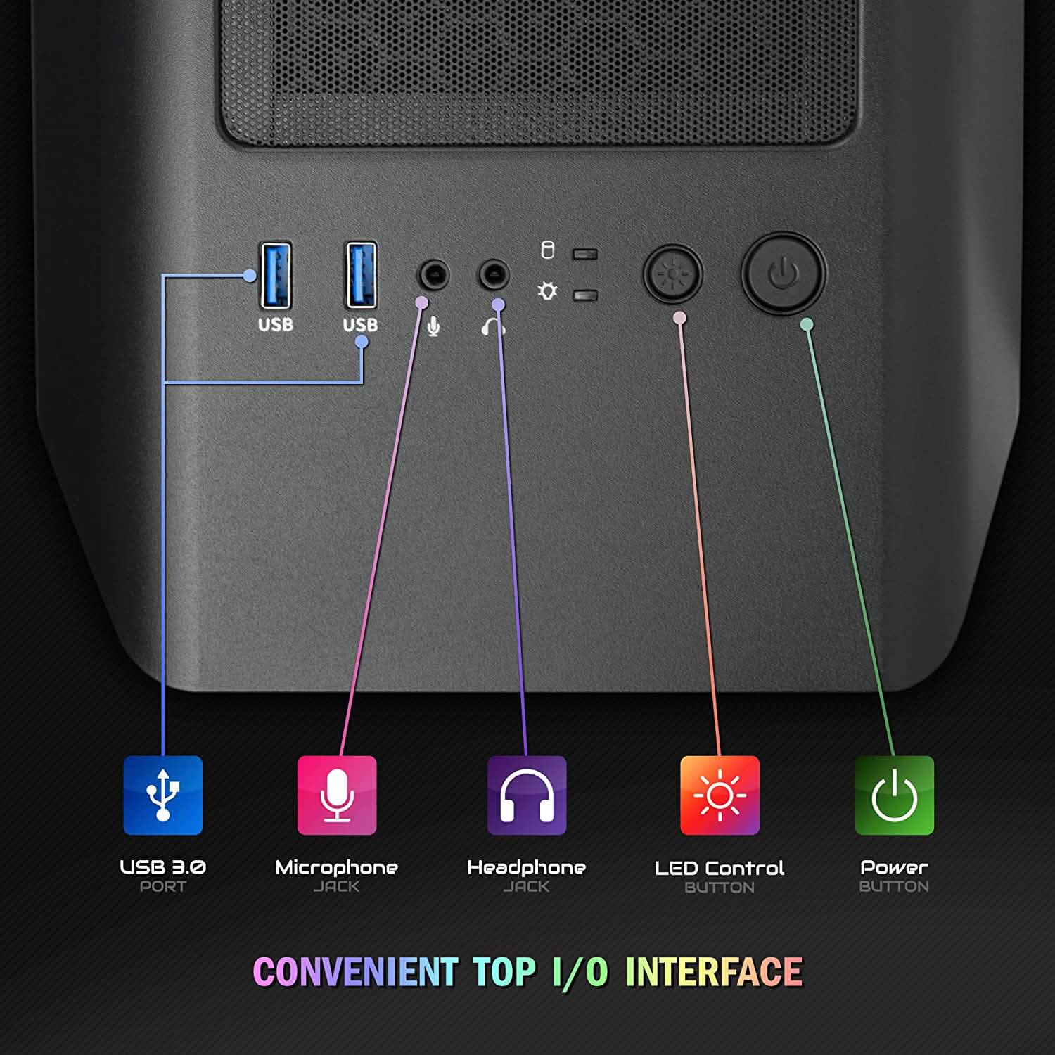 Periphio Sub-Terra Gaming PC Computer Desktops - DailySale