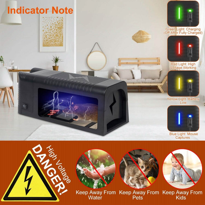 Pest Control Rechargeable Shock Mice Killer with 1800V High Voltage Pest Control - DailySale