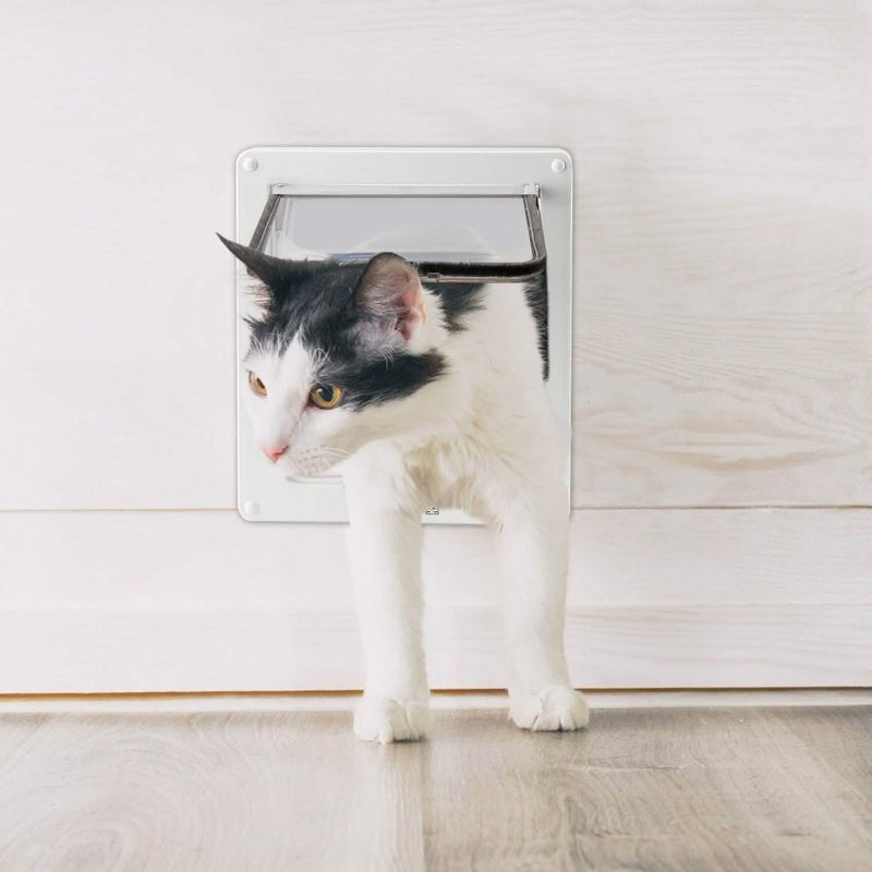 Pet 4 Way Locking Quiet Flap Door Pet Supplies - DailySale
