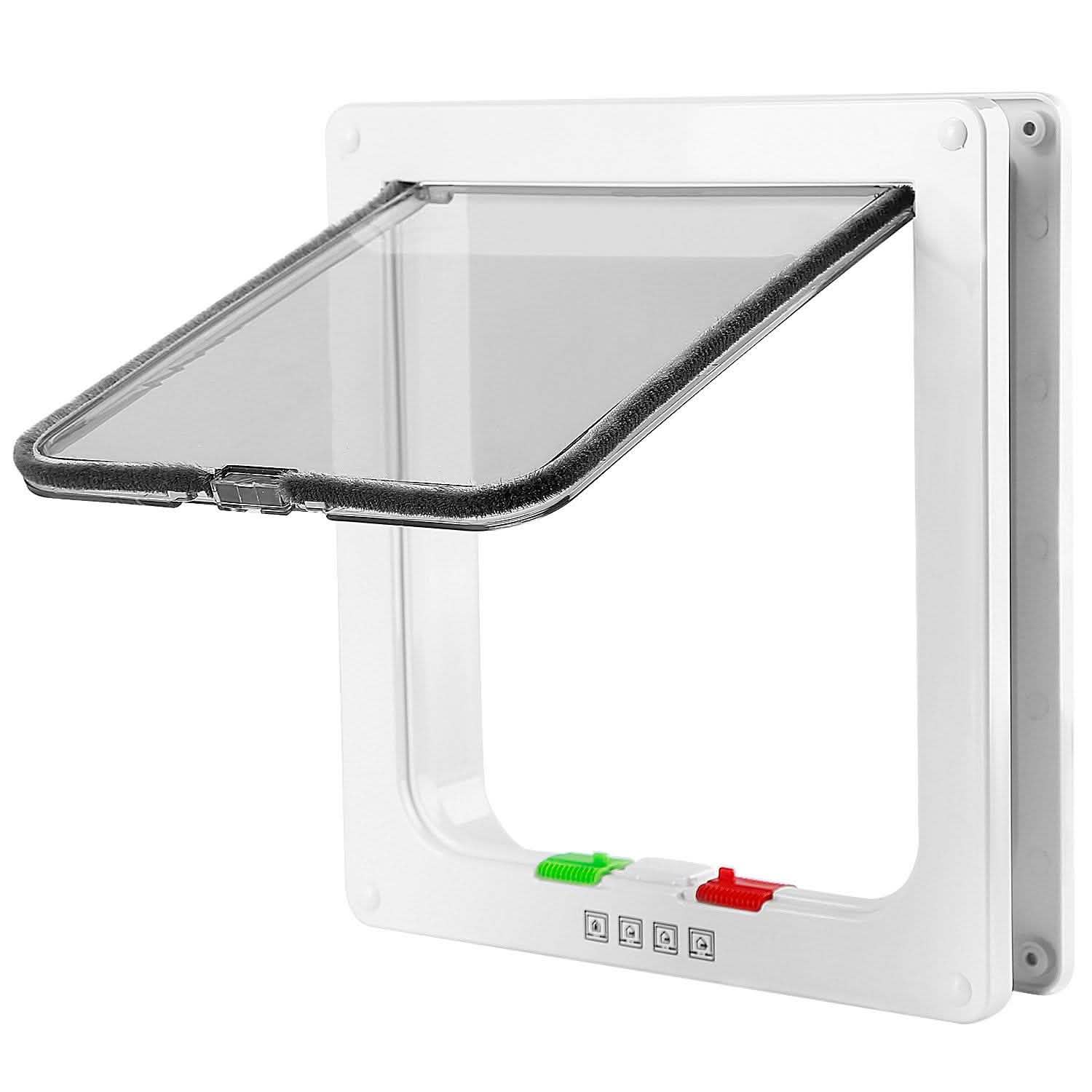 Pet 4 Way Locking Quiet Flap Door Pet Supplies - DailySale