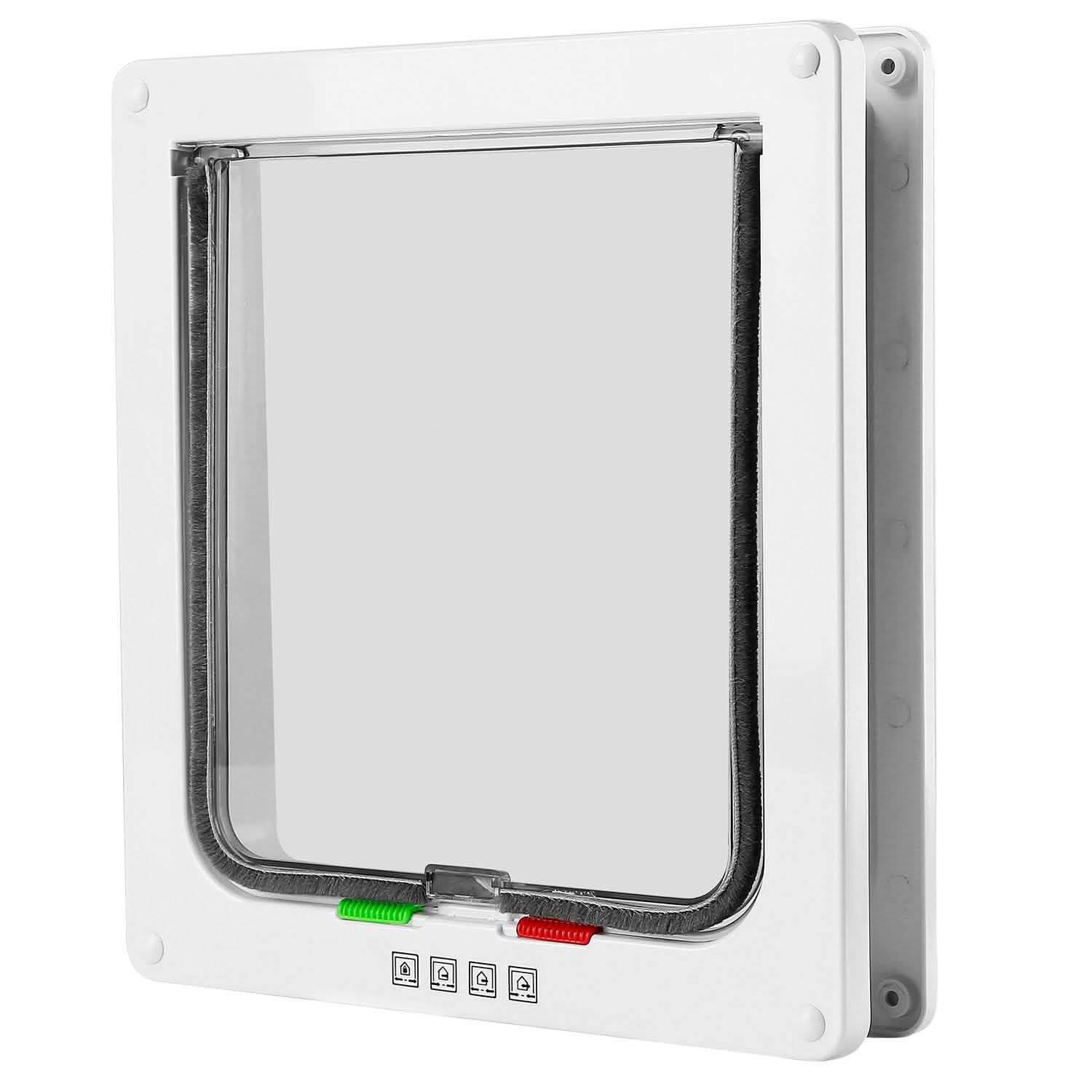 Pet 4 Way Locking Quiet Flap Door Pet Supplies - DailySale