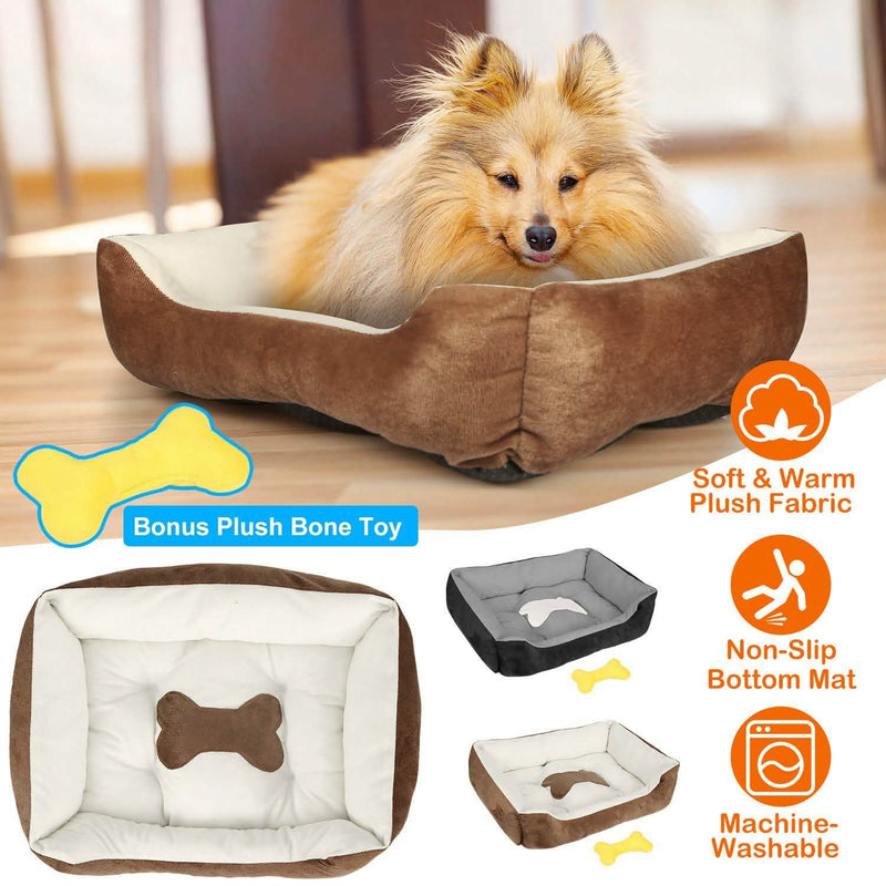 Pet Dog Bed Soft Warm Fleece Pet Supplies - DailySale
