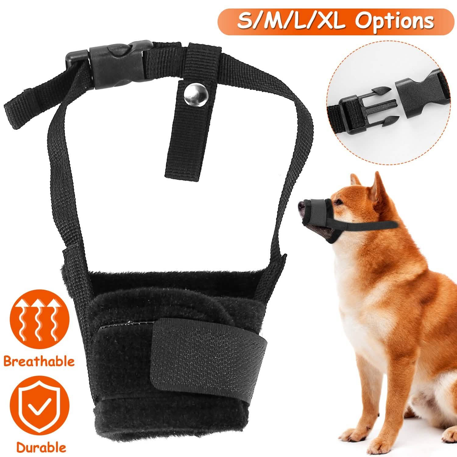 Pet Dog Muzzle Mask Adjustable Dog Mouth Cover Pet Supplies - DailySale