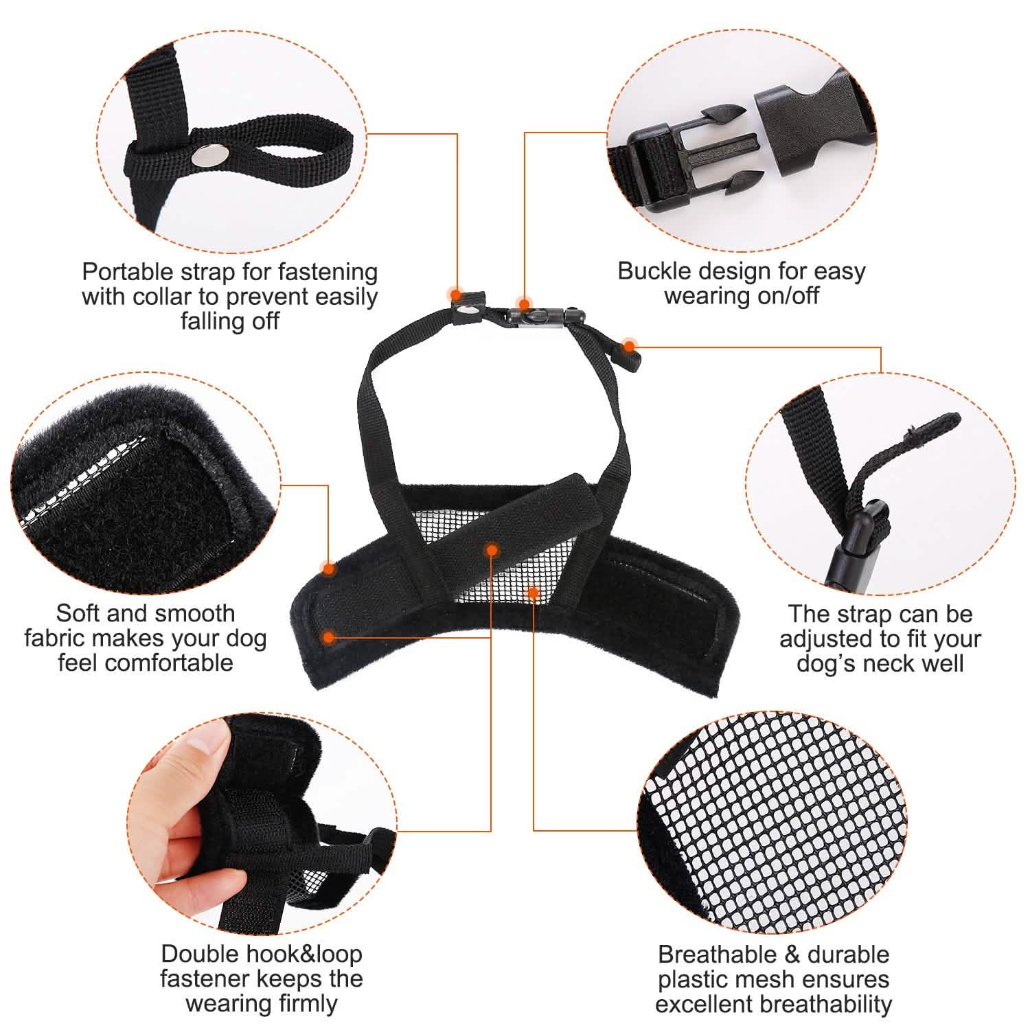 Pet Dog Muzzle Mask Adjustable Dog Mouth Cover Pet Supplies - DailySale