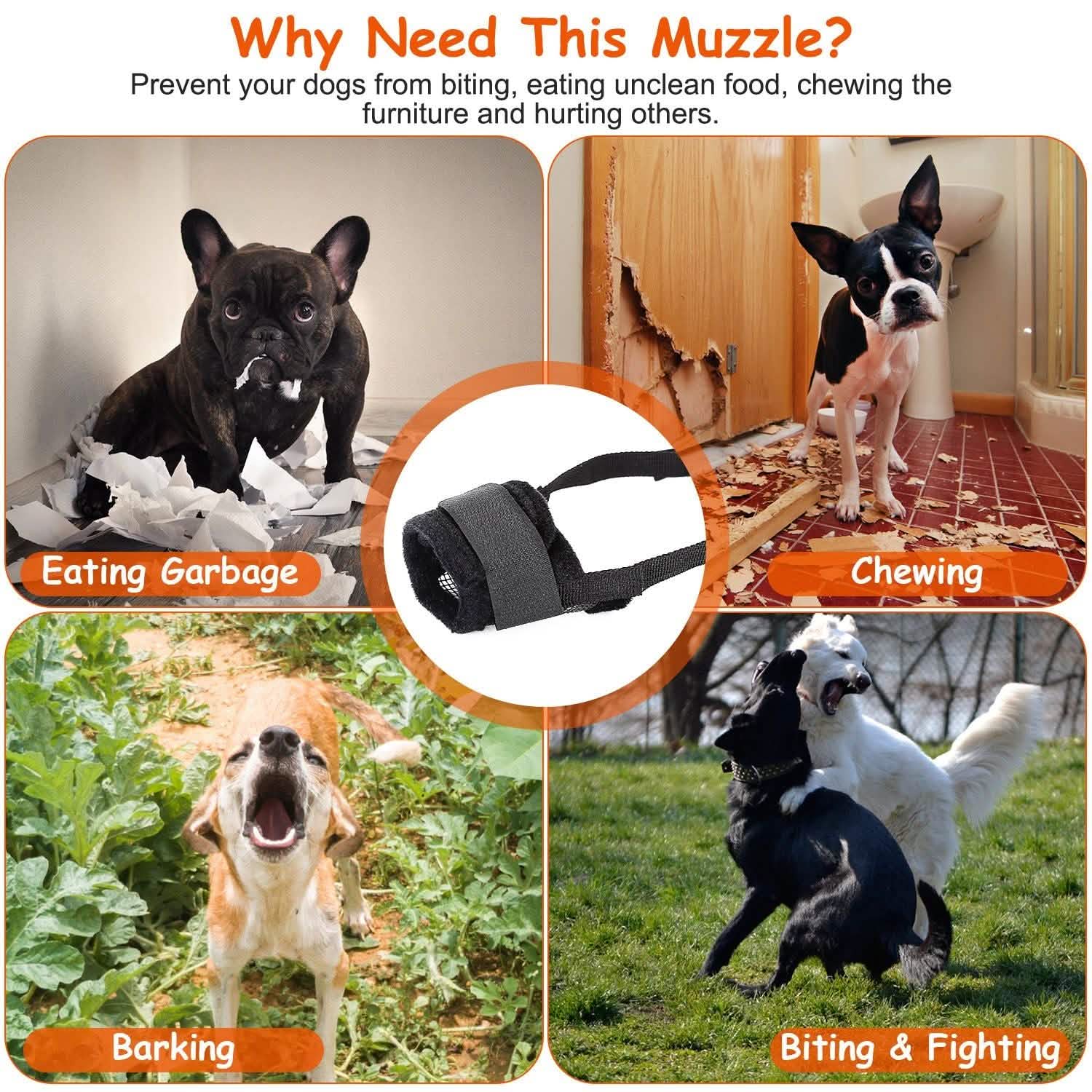 Pet Dog Muzzle Mask Adjustable Dog Mouth Cover Pet Supplies - DailySale