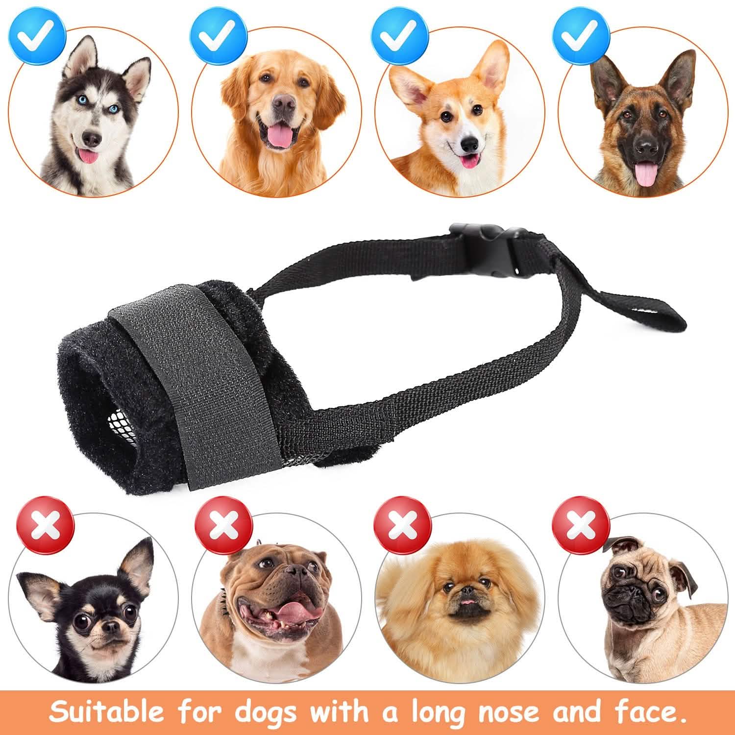Pet Dog Muzzle Mask Adjustable Dog Mouth Cover Pet Supplies - DailySale