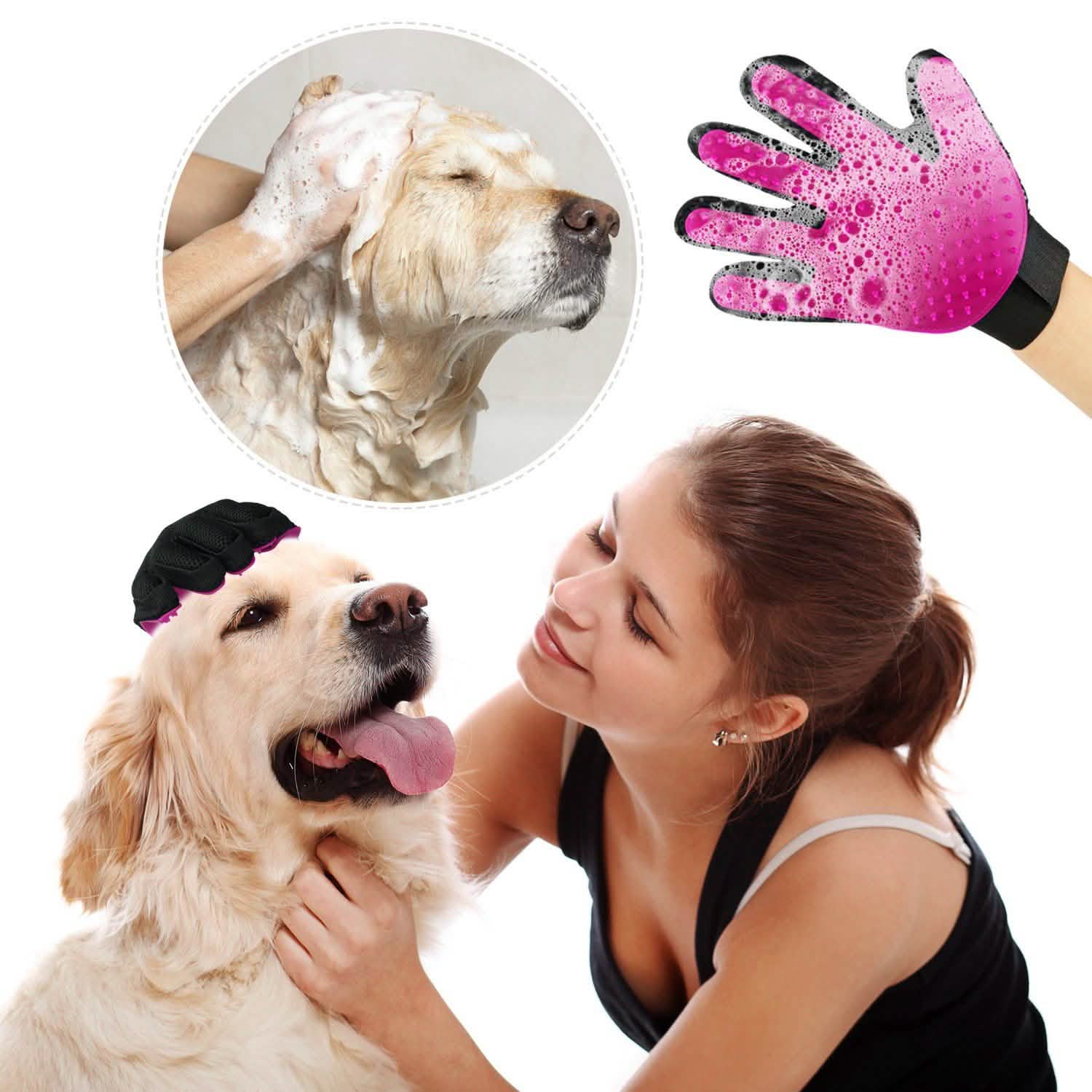Pet Grooming Glove Pet Supplies - DailySale