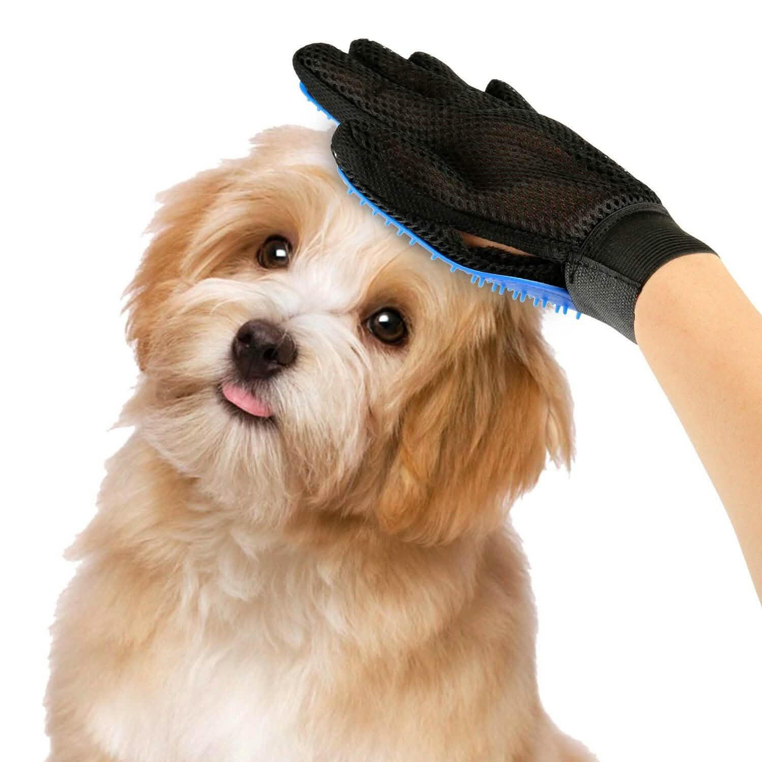 Pet Hair Brush Dog Cat Comb Gloves Grooming Remover Mitt Fur Massage DeShedding Pet Supplies - DailySale