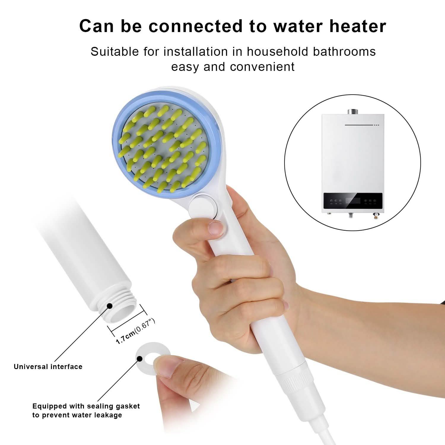 Pet Massage Shower Sprayer with Towel Pet Supplies - DailySale