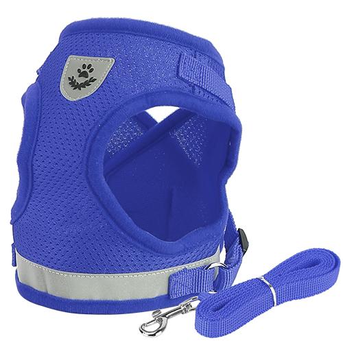 Pet Mesh Harness Dog Leash Puppy Vest Pet Supplies Blue XS - DailySale
