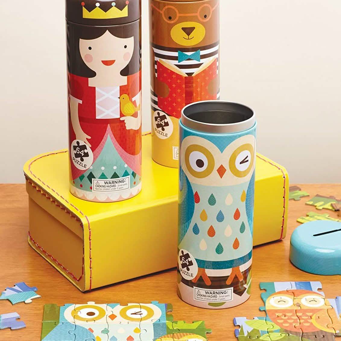 Petit Collage Tin Canister Jigsaw Floor Puzzle Toys & Hobbies - DailySale