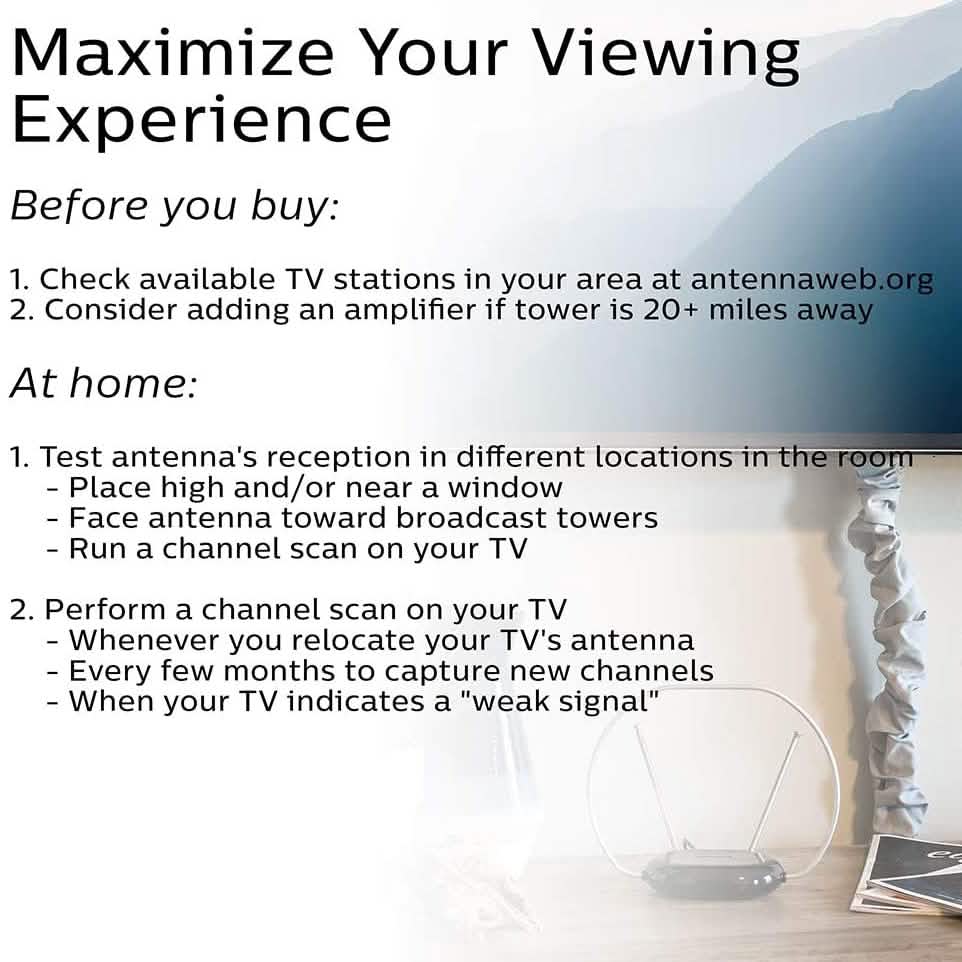 Philips Rabbit Ears Indoor TV Antenna TV & Video - DailySale