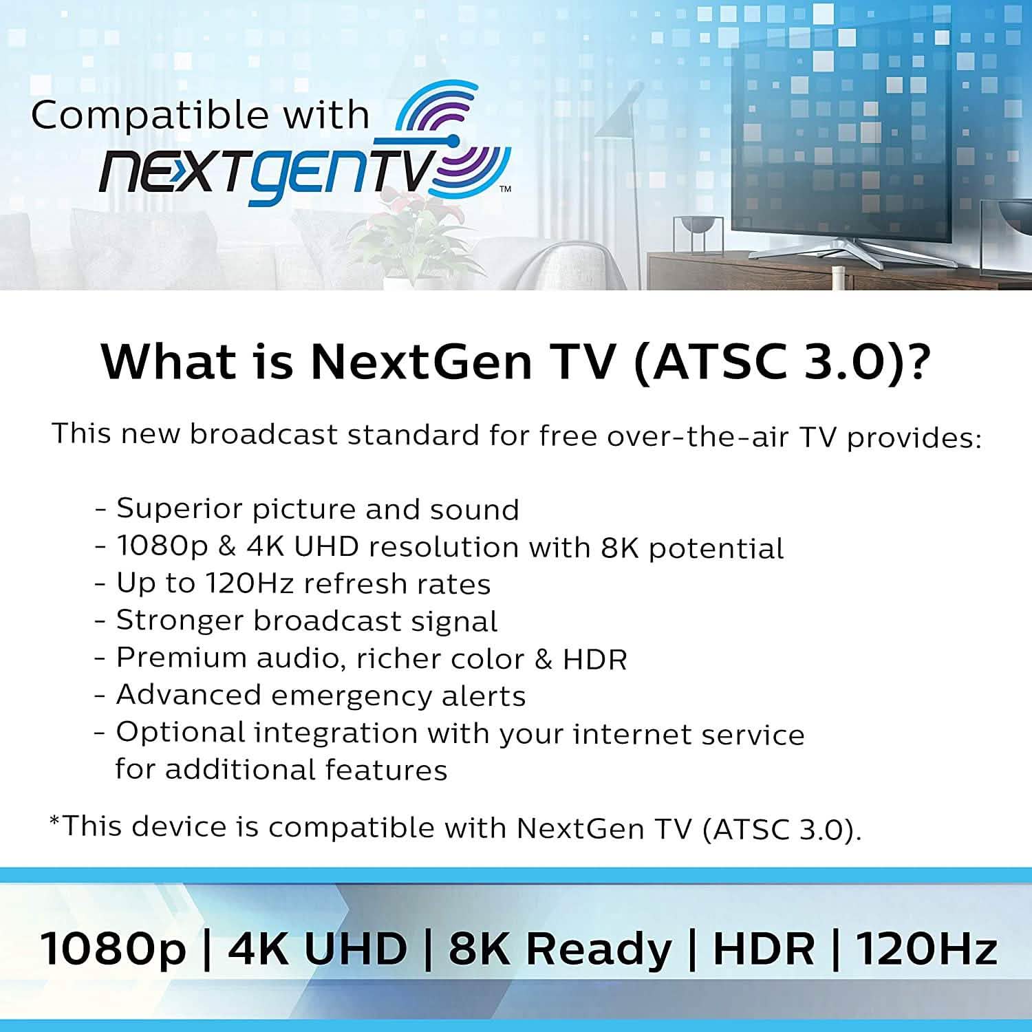 Philips Rabbit Ears Indoor TV Antenna TV & Video - DailySale