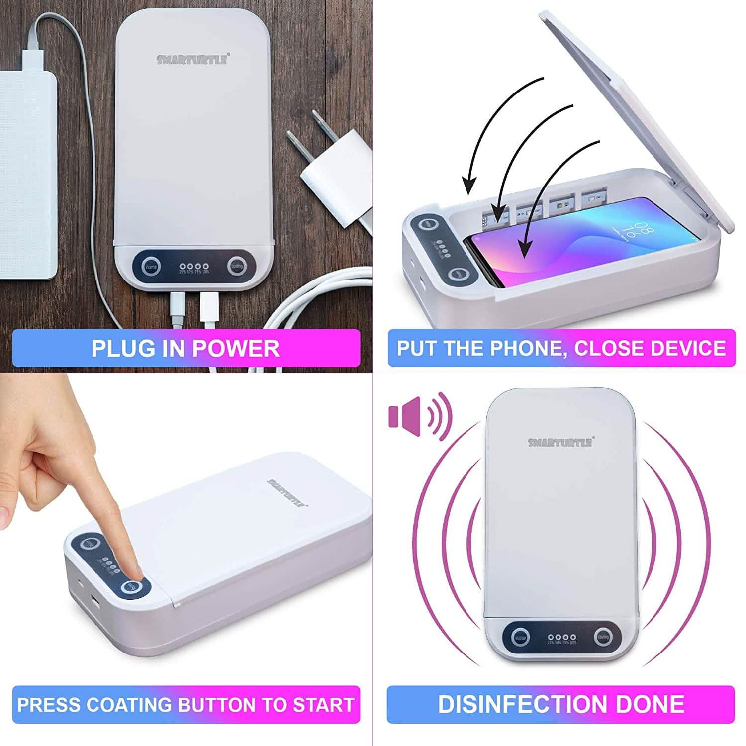 Phone Sanitizer Uv Portable Smart Phone Sterilizer UV-C Face Masks & PPE - DailySale