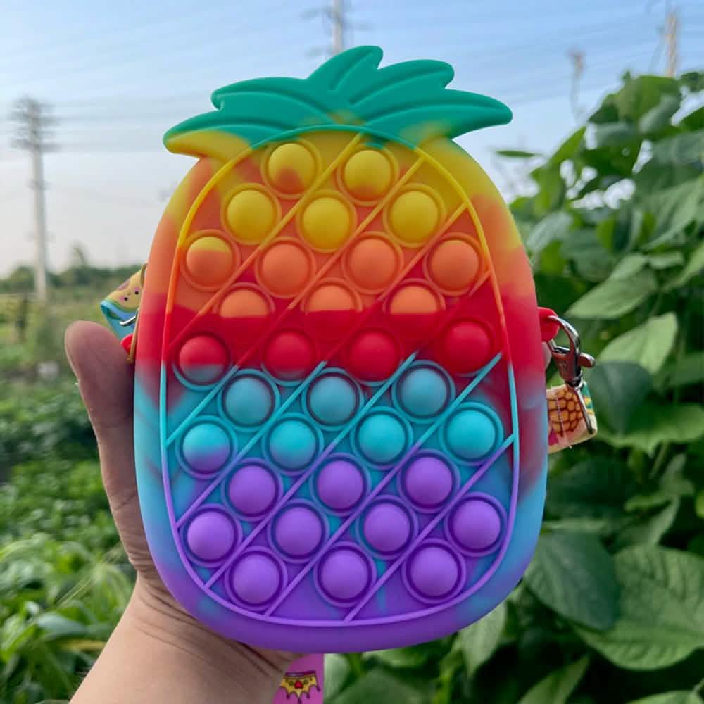 Pineapple Push Pop Pouch With Zipper & Strap Bags & Travel - DailySale