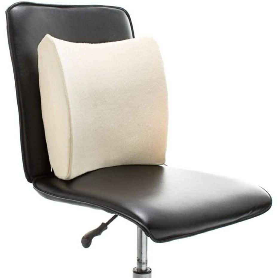 Pleasure Pedic Therapy Lumbar Memory Foam Cushion Pillow with Velour Cover Wellness - DailySale