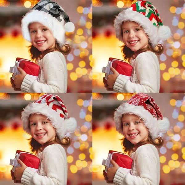 Plush Knitted Christmas Hat Holiday Decor & Apparel - DailySale