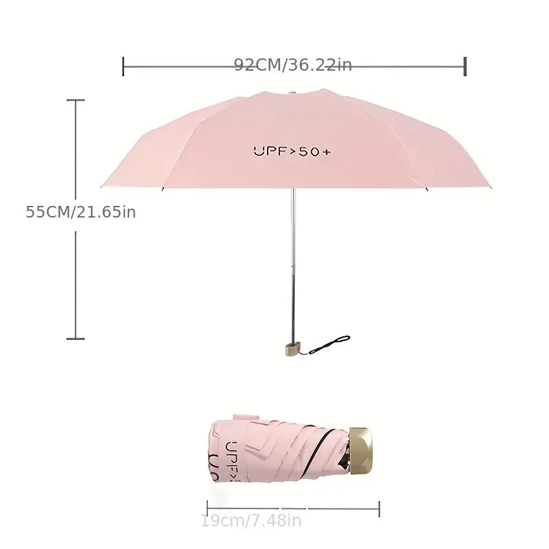 Pocket Windproof UV50 Anti-sunburn Rain Umbrella Sports & Outdoors - DailySale