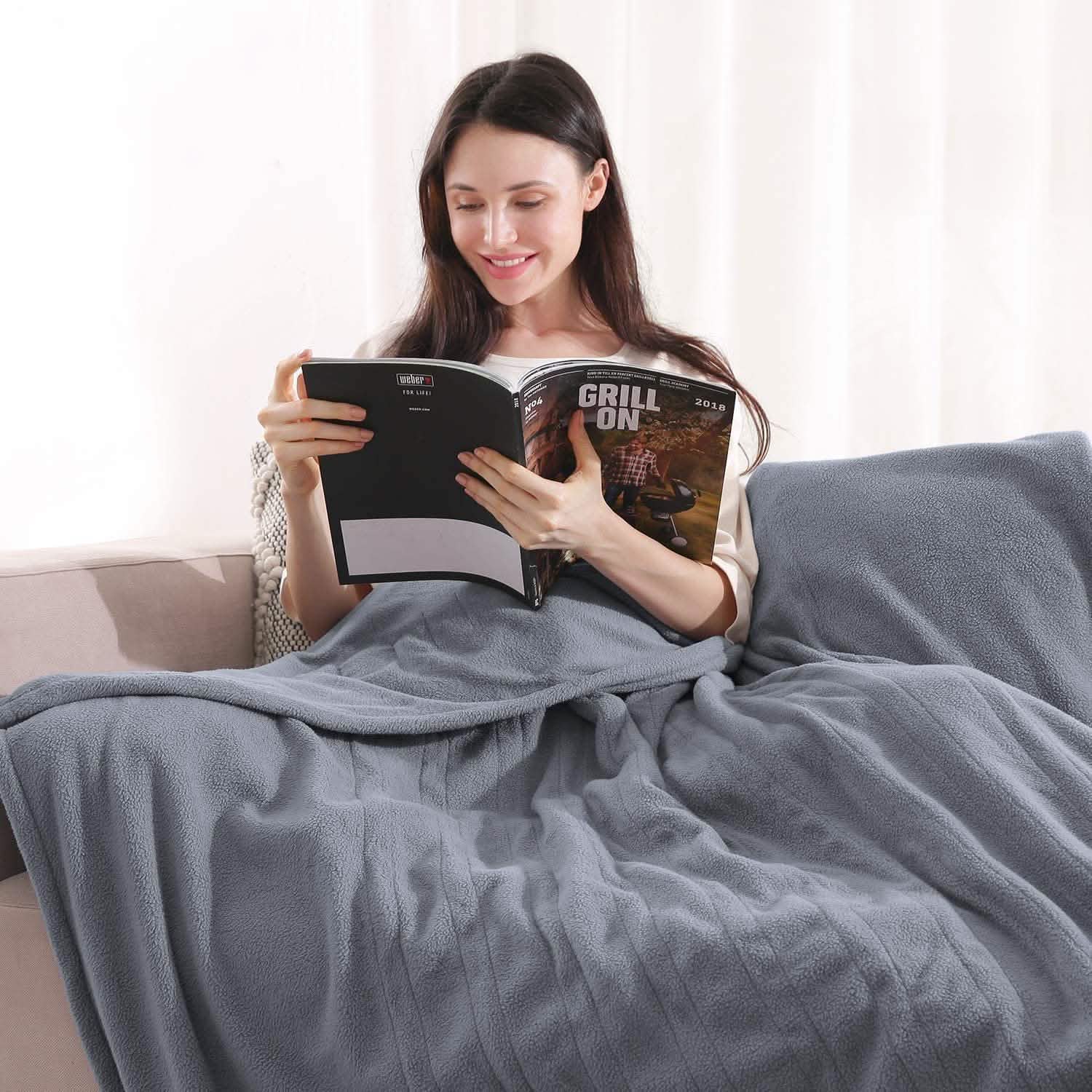 Polar Fleece Full Body Warming Premium Microfiber Sofa Blankets Bedding - DailySale