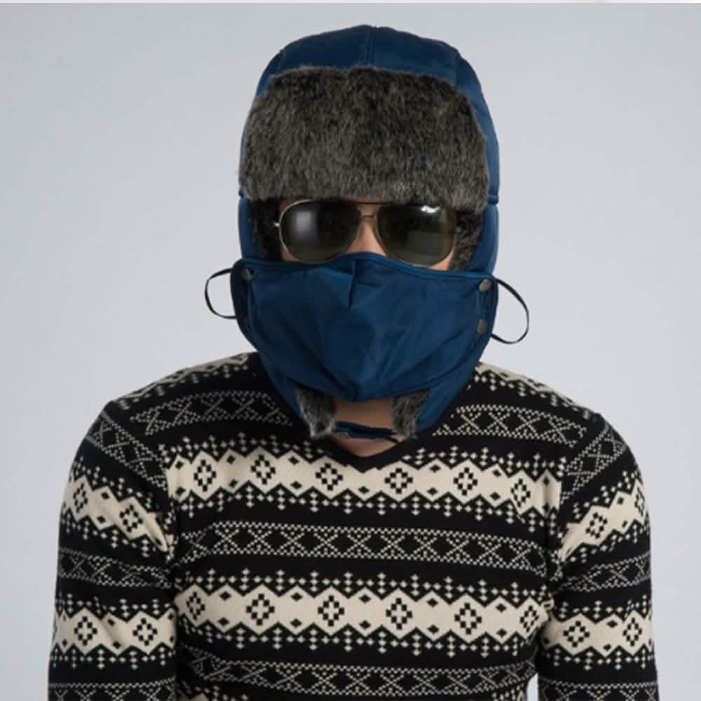 Polar Fleece Hat with Removable Face Mask Women's Accessories - DailySale