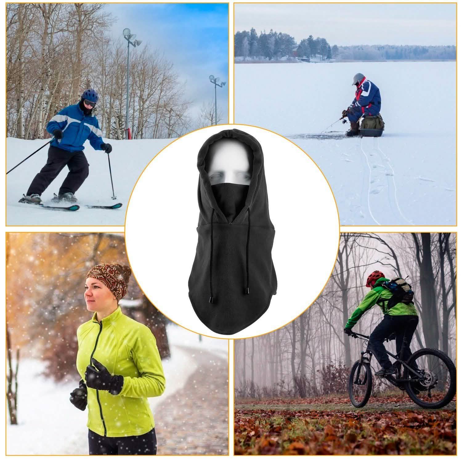 Polar Fleece Ski Mask Winter Thermal Balaclava Hat Women's Accessories - DailySale
