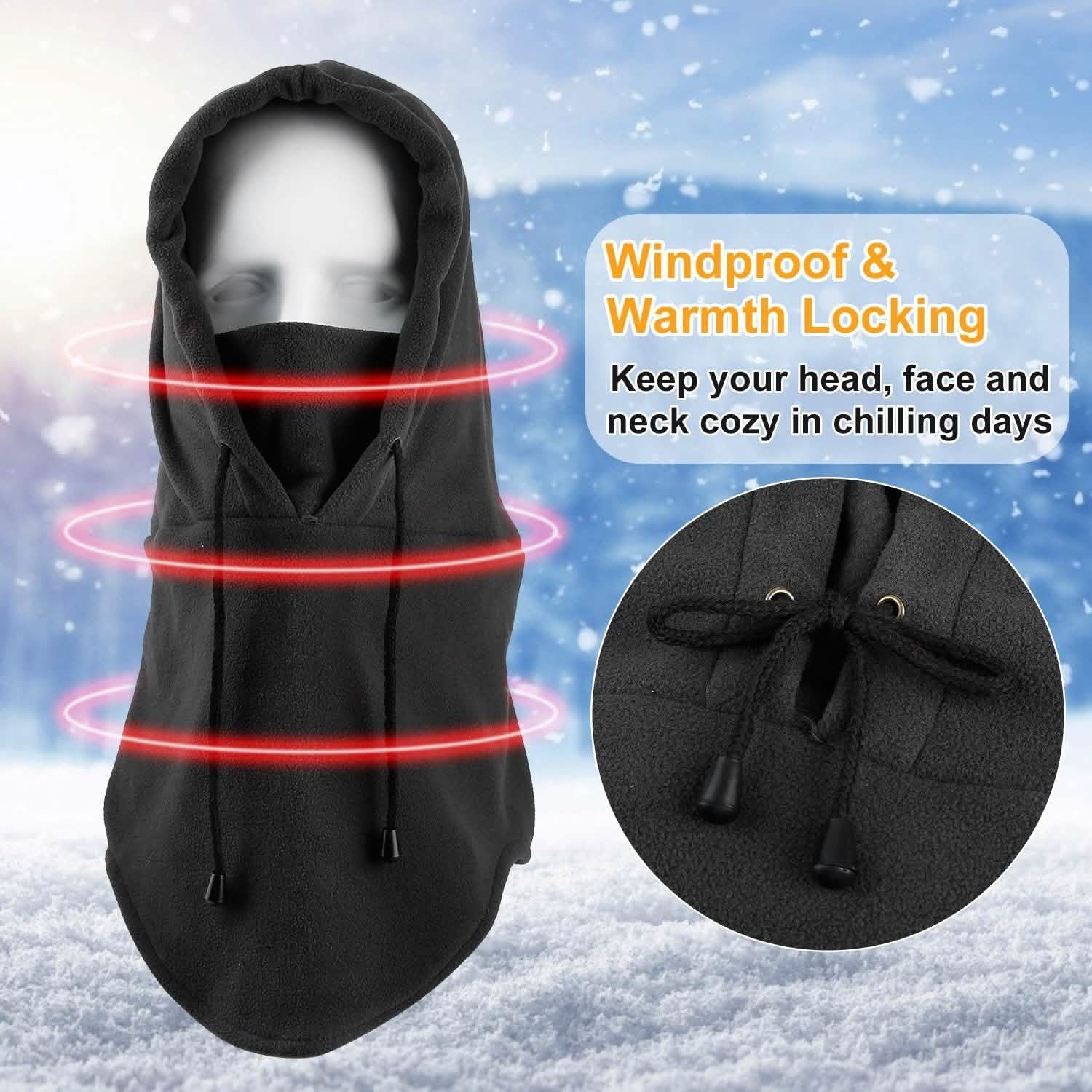 Polar Fleece Ski Mask Winter Thermal Balaclava Hat Women's Accessories - DailySale