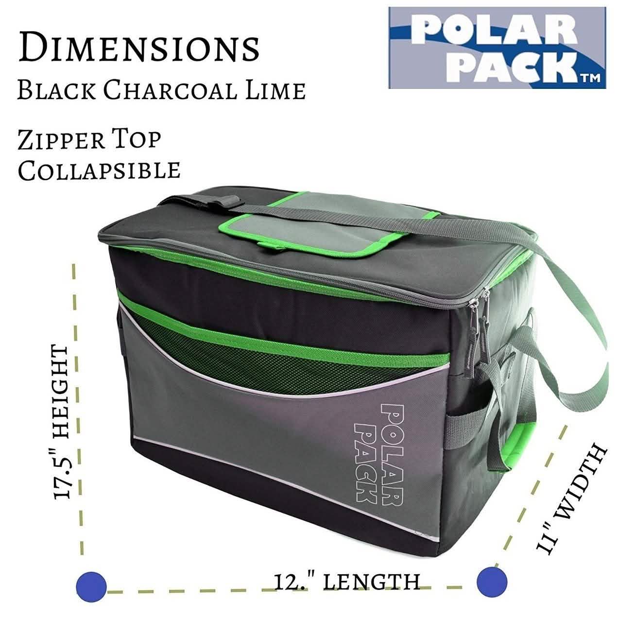 Polar Pack Extra Large 48 Can Insulated Collapsible Cooler Bag - Assorted Colors Sports & Outdoors - DailySale