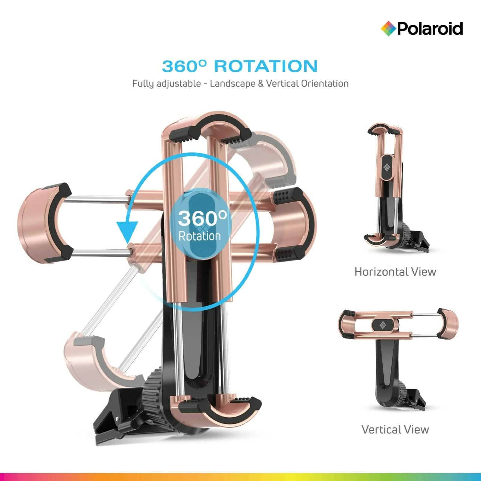 Polaroid Cell Phone Holder Car Mount - Air Vent Clip for Mobile Devices Automotive - DailySale
